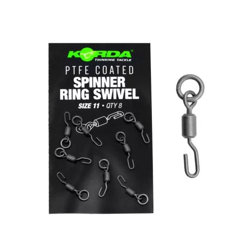 Korda PTFE Spinner Ring Swivel - gyorskapcsos forgó karikával 11-es méretben
