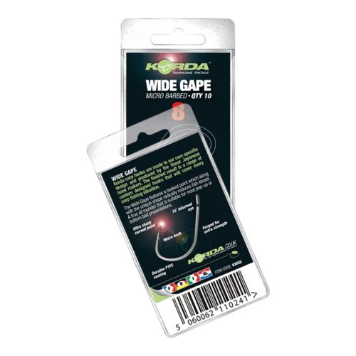 Korda Wide Gape mikro szakállas horog 4-es méret